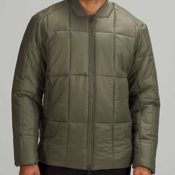 NEW UNISEX Lululemon Insulated Bomber Jacket Medium Olive NWOT - Picture 2 of 13
